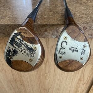 Delta  Golf Club Classic 1 And 3 USA Fairway Wood Persimmon Golf Club Set of 2